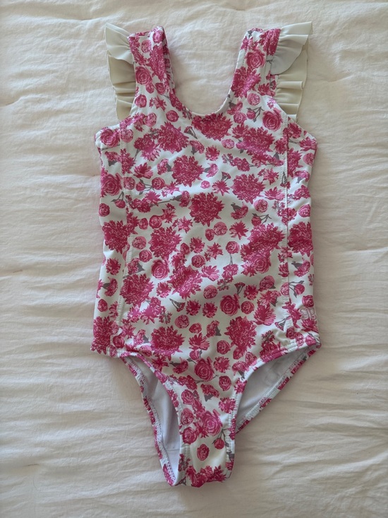 Albion Other - Albion Girls Floral One-Piece Swimsuit in Pink & White